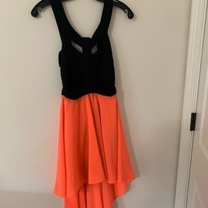 High low dress with cut outs